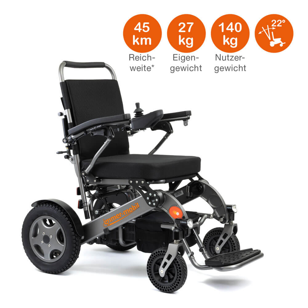 Der teilbare immer-mobil, kann mit einem Handgriff in zwei Teile mit jeweils einem Gewicht von 16 kg und 14 kg zerlegt werden. Diese sind besonders handlich und machen das Verstauen und den Transport über Stufen oder andere Hindernisse besonders leicht